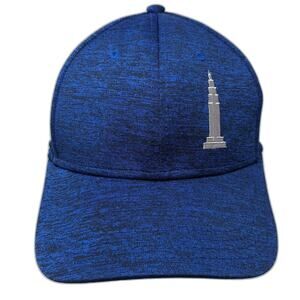 Fahrenheit Blue Baseball Cap Empire State Building Silver Strapback Hat OS Logo